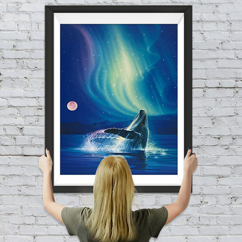 Delfin und Polarlicht Diamond Painting