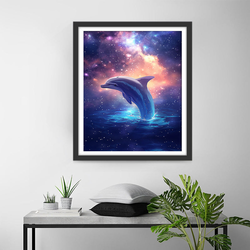 Delfin und Sternenhimmel Diamond Painting