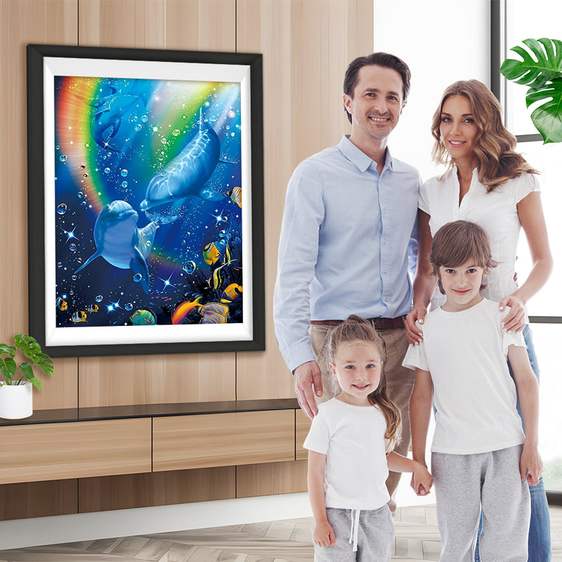 Delfine Fische Regenbogen Diamond Painting