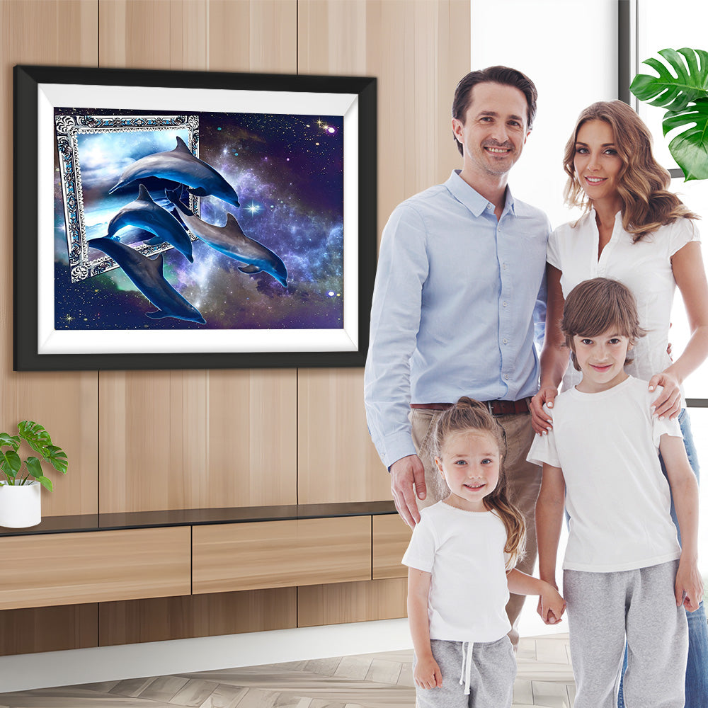 Delfine Sternenhimmel Diamond Painting