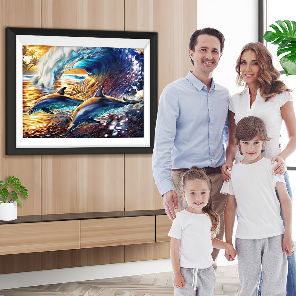 Delfine Wellen Diamond Painting