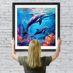 Delfinpärchen im Meer Diamond Painting