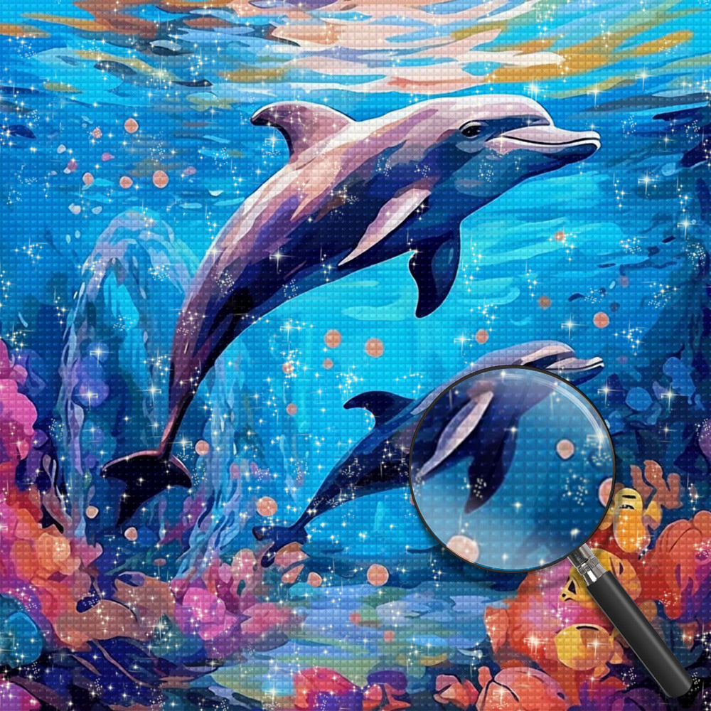Delfinpärchen im Meer Diamond Painting