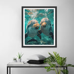 Delfinpärchen unter dem Meer Diamond Painting