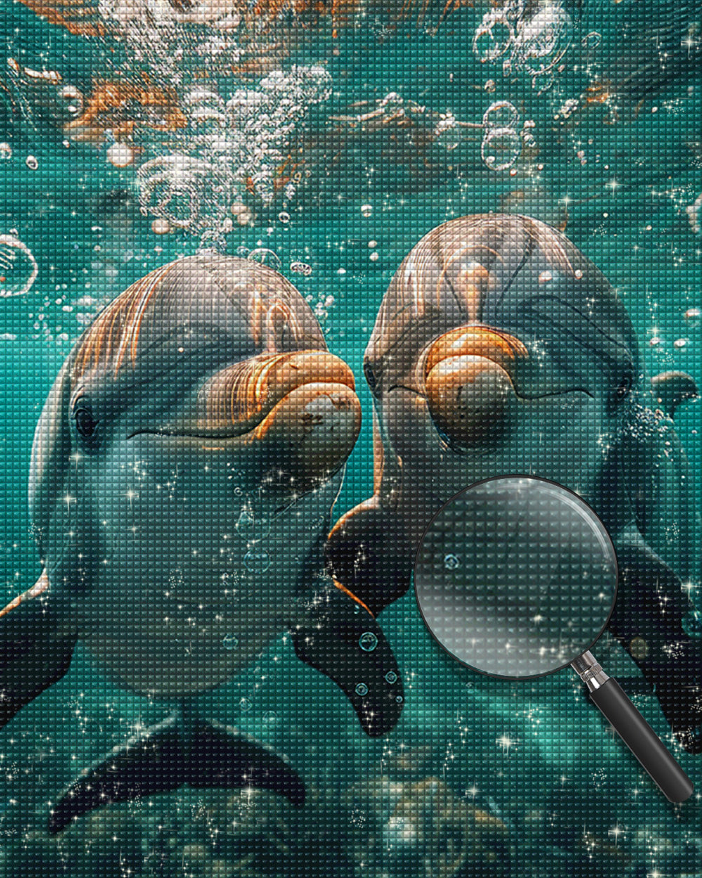 Delfinpärchen unter dem Meer Diamond Painting