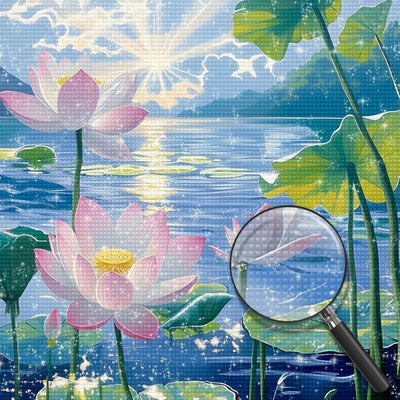Der anmutige Lotus Diamond Painting