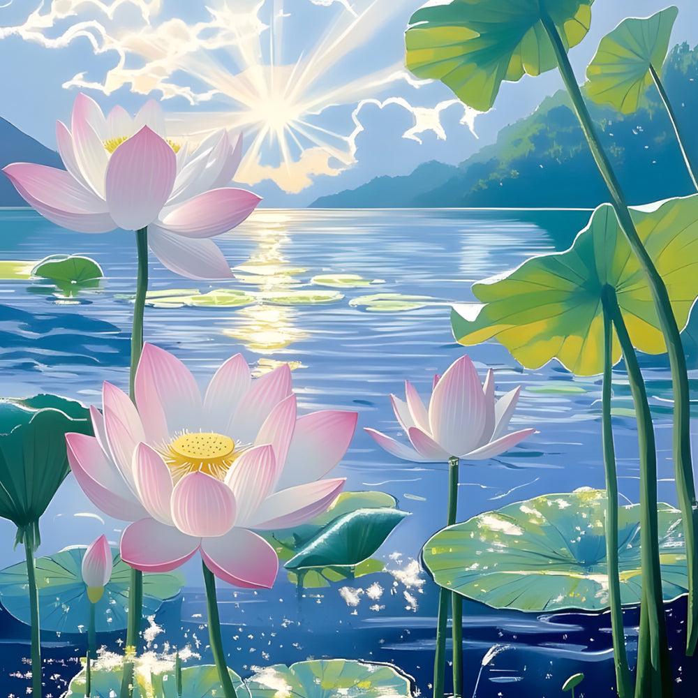 Der anmutige Lotus Diamond Painting