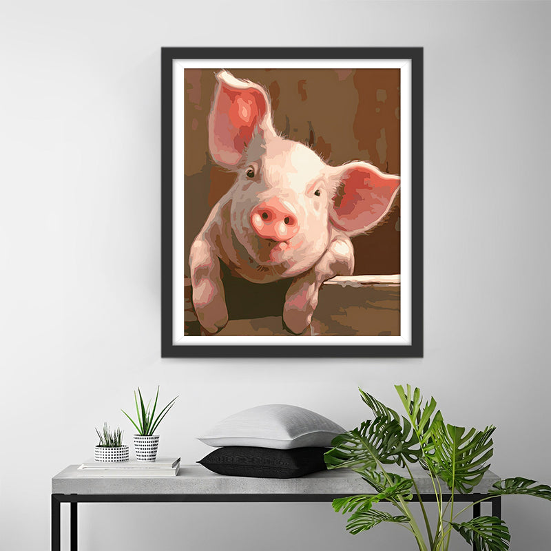 Der Blick des Schweins Diamond Painting