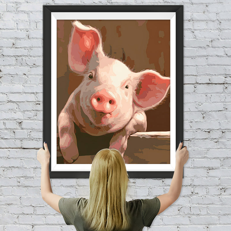 Der Blick des Schweins Diamond Painting