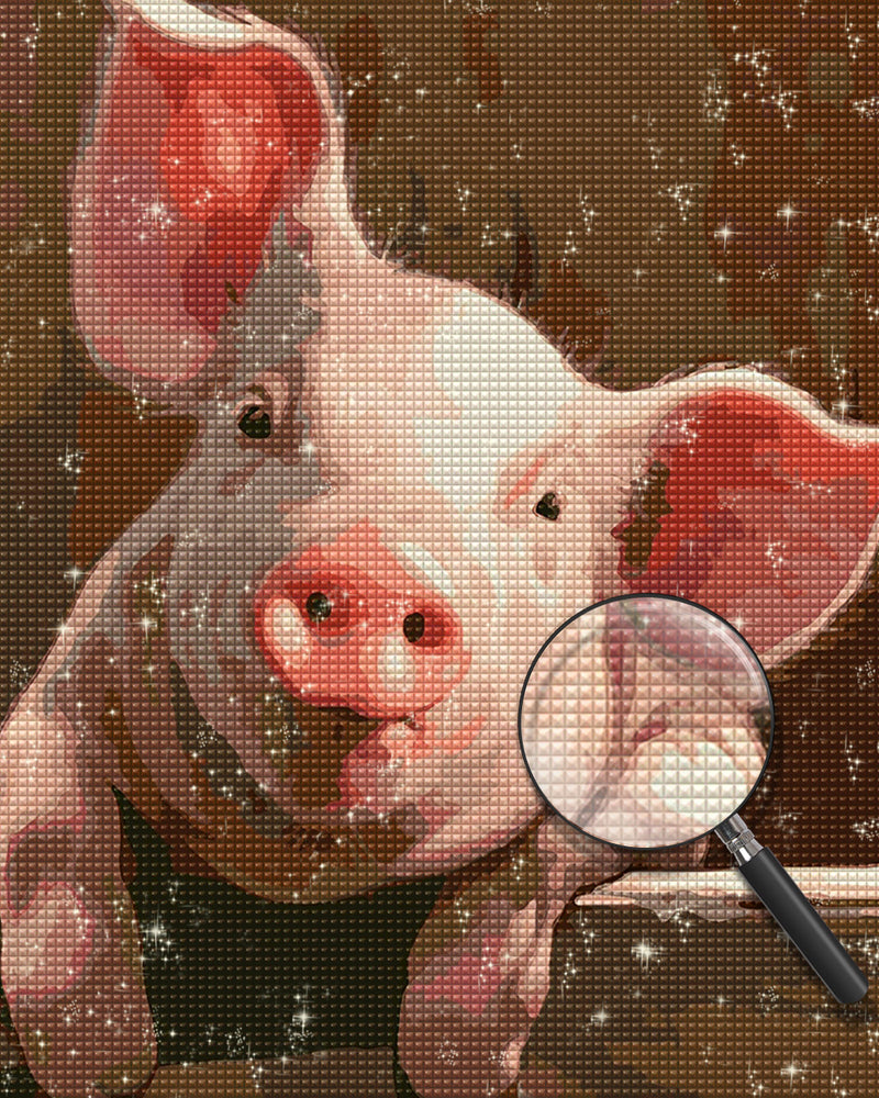 Der Blick des Schweins Diamond Painting