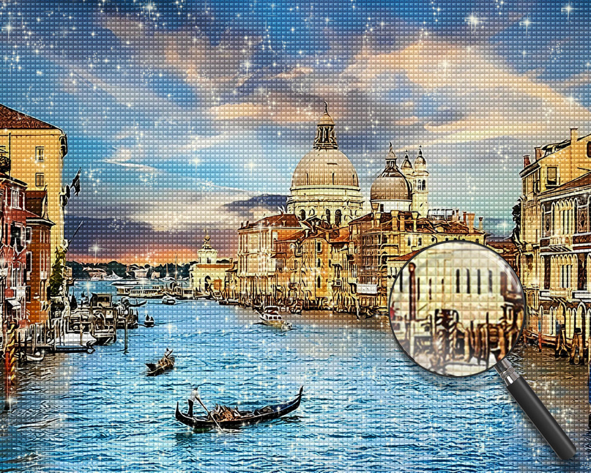 Der Fluss in der Stadt Diamond Painting