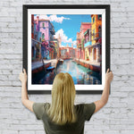 Der Fluss Venedig an einem sonnigen Tag Diamond Painting