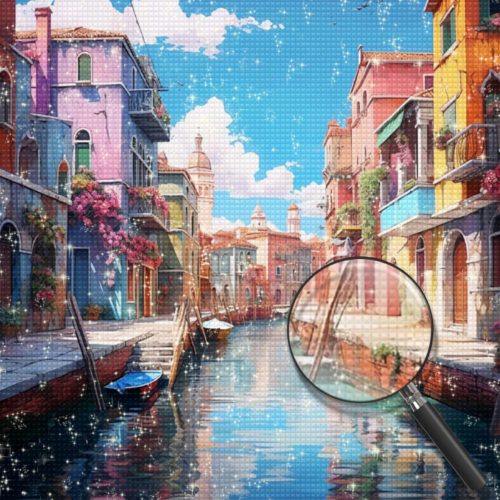 Der Fluss Venedig an einem sonnigen Tag Diamond Painting