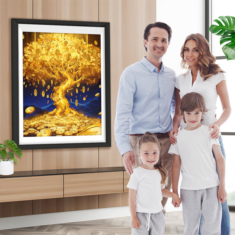 Der Goldmünzen-Baum Diamond Painting