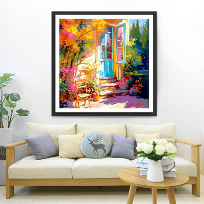 Der Innenhof unter der Sonne Diamond Painting