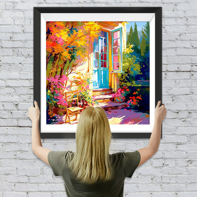 Der Innenhof unter der Sonne Diamond Painting