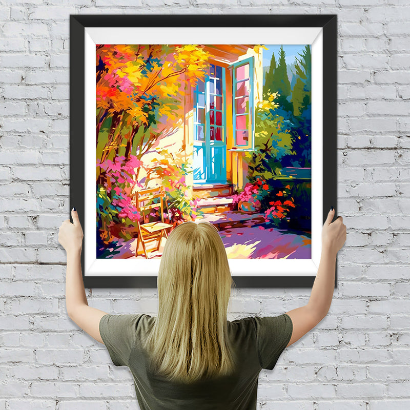 Der Innenhof unter der Sonne Diamond Painting