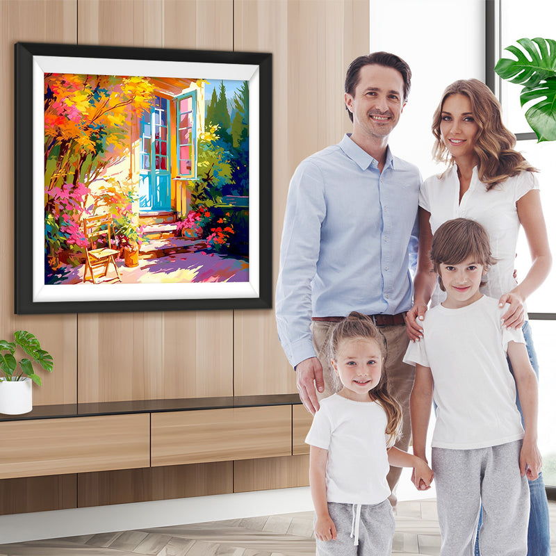 Der Innenhof unter der Sonne Diamond Painting