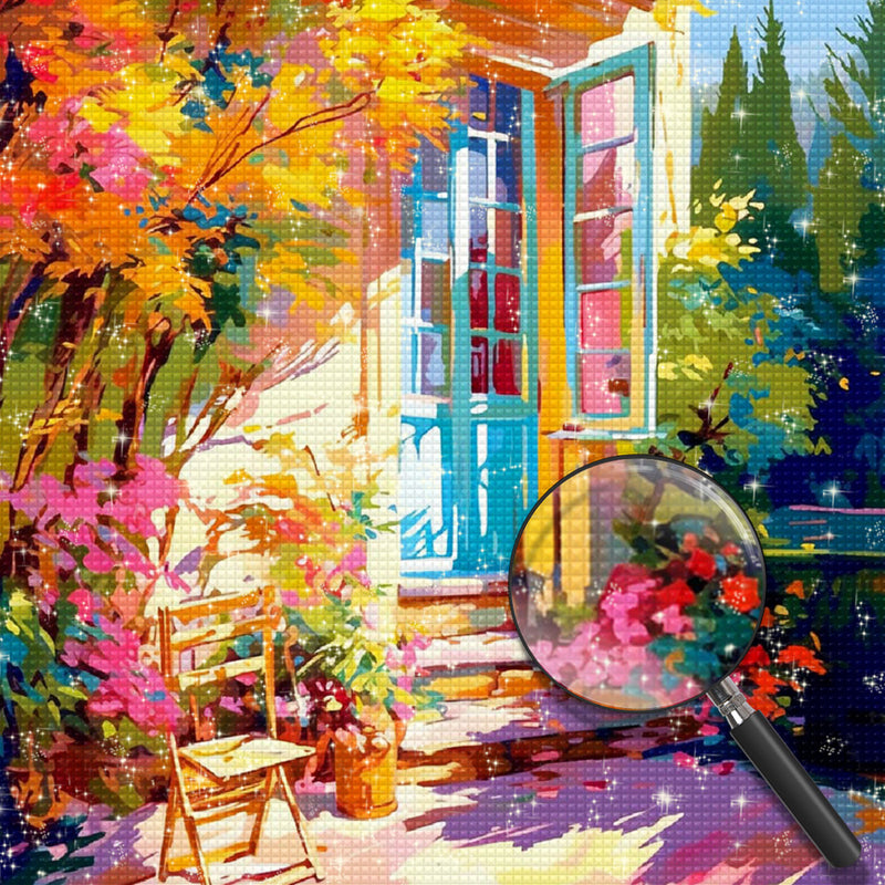 Der Innenhof unter der Sonne Diamond Painting