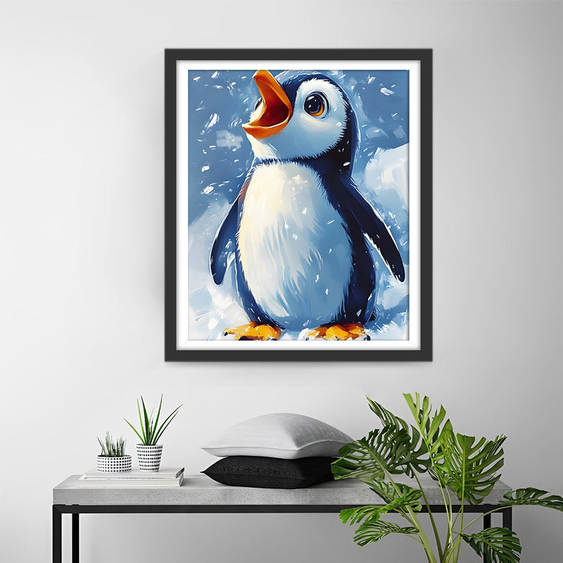 Der kleine Pinguin singt Diamond Painting
