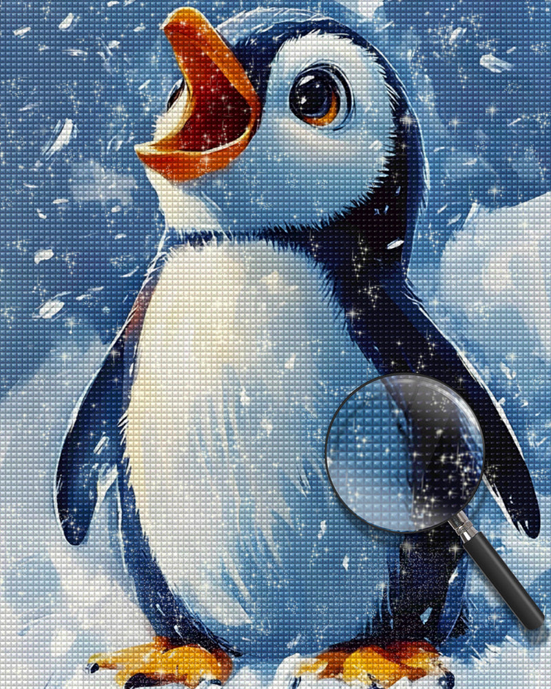 Der kleine Pinguin singt Diamond Painting