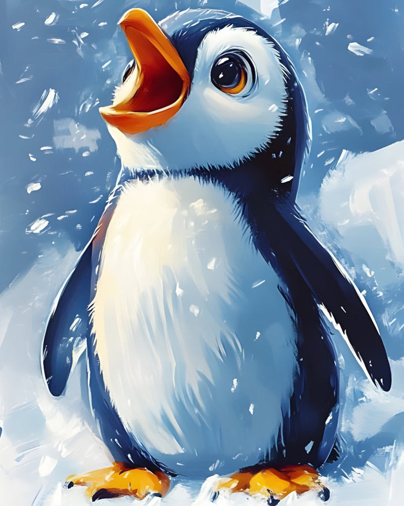 Der kleine Pinguin singt Diamond Painting