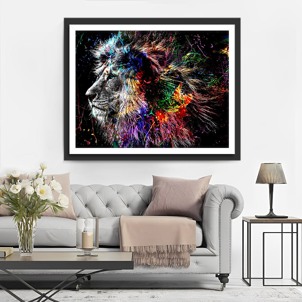 Der Löwenkönig im Dunkeln Diamond Painting