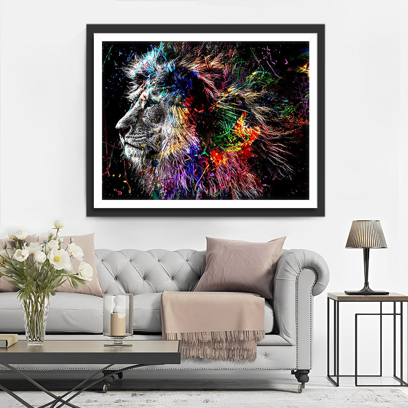 Der Löwenkönig im Dunkeln Diamond Painting