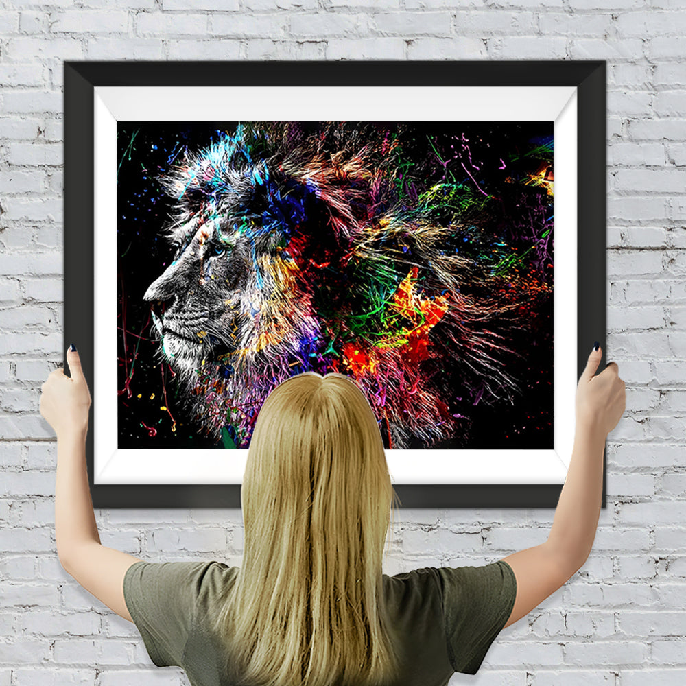 Der Löwenkönig im Dunkeln Diamond Painting