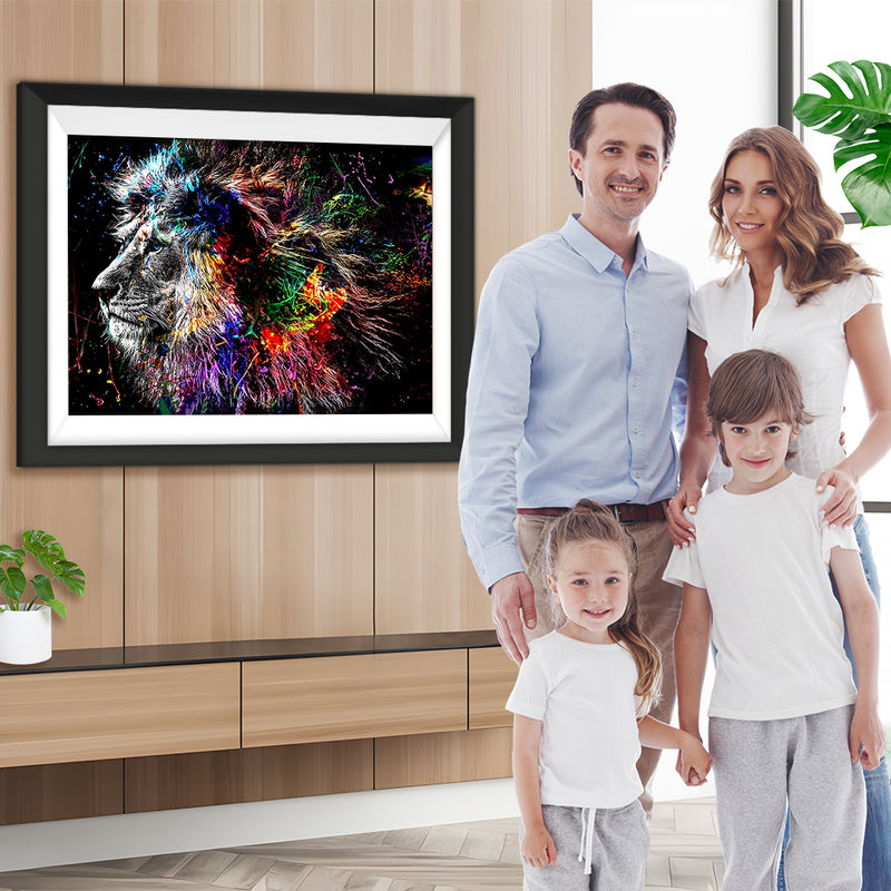 Der Löwenkönig im Dunkeln Diamond Painting