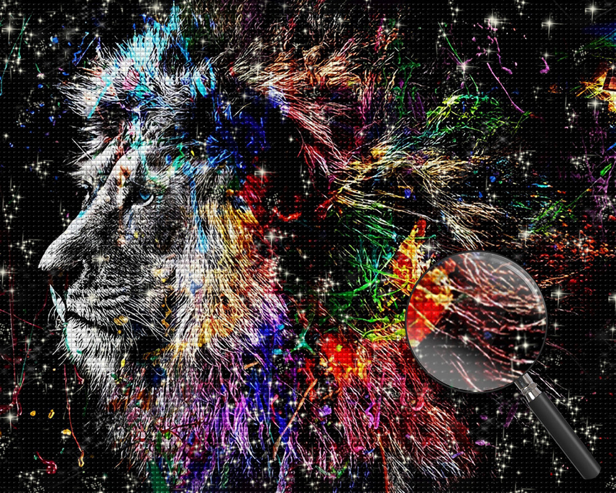 Der Löwenkönig im Dunkeln Diamond Painting