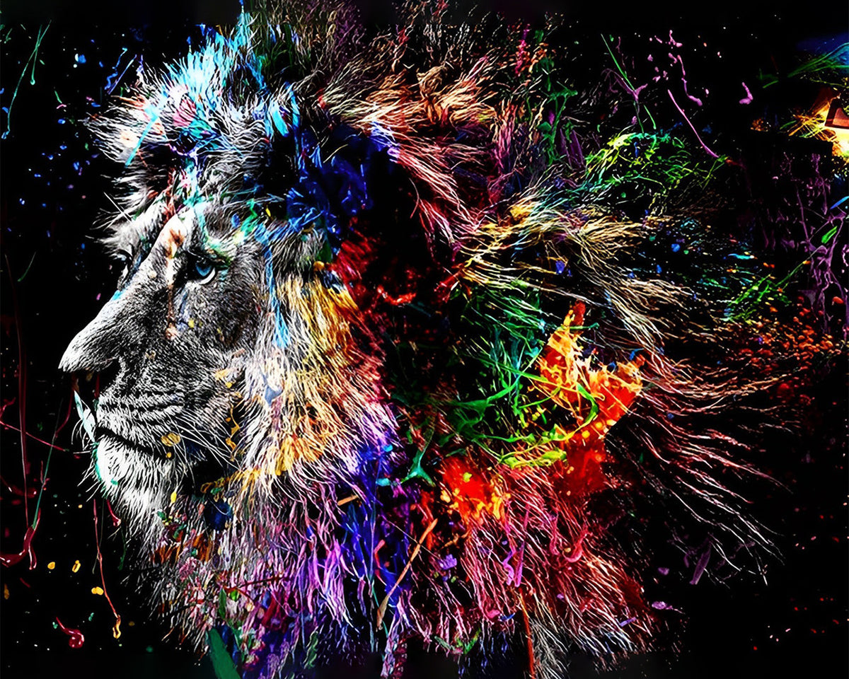 Der Löwenkönig im Dunkeln Diamond Painting