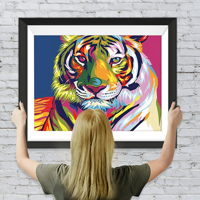 Der majestätische farbenprächtige Tiger Diamond Painting