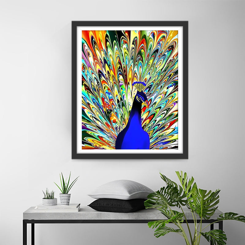 Der Pfau öffnet seinen Schwanz Diamond Painting