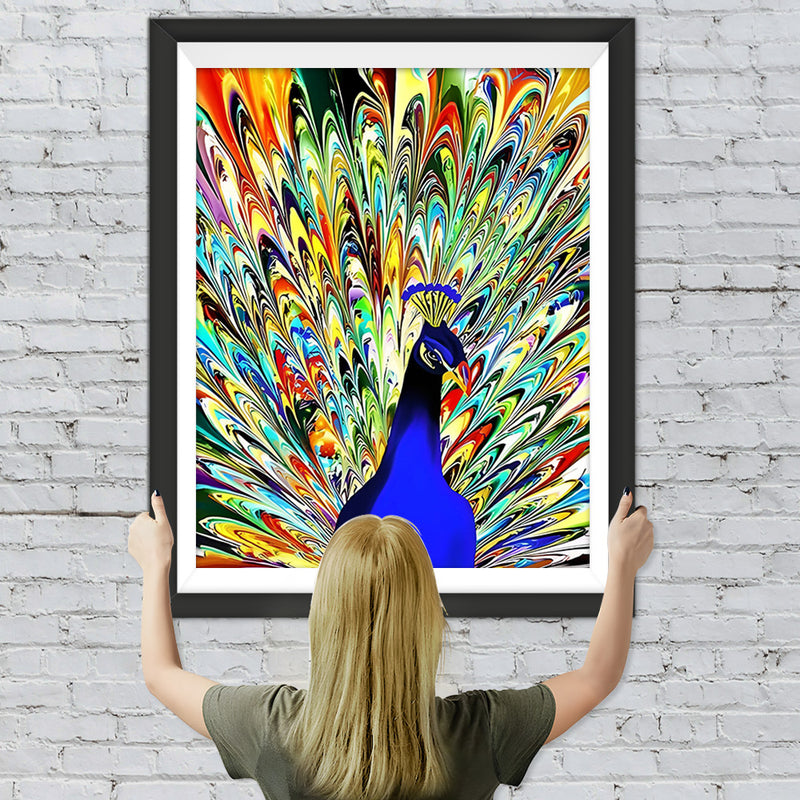 Der Pfau öffnet seinen Schwanz Diamond Painting