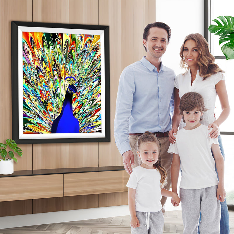 Der Pfau öffnet seinen Schwanz Diamond Painting