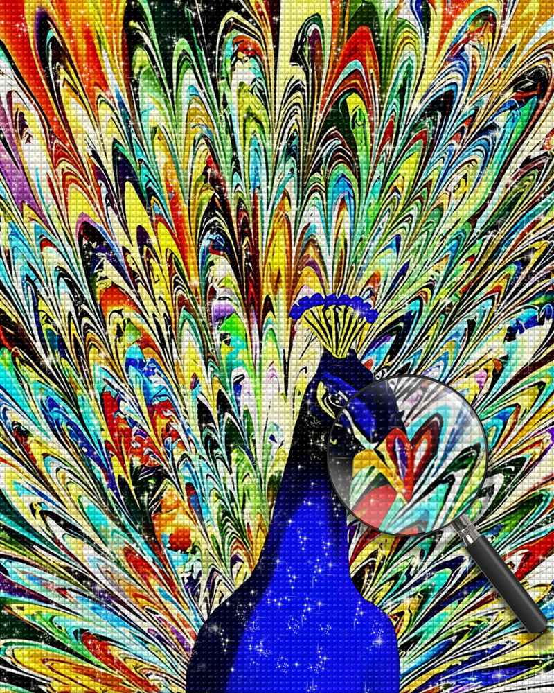 Der Pfau öffnet seinen Schwanz Diamond Painting