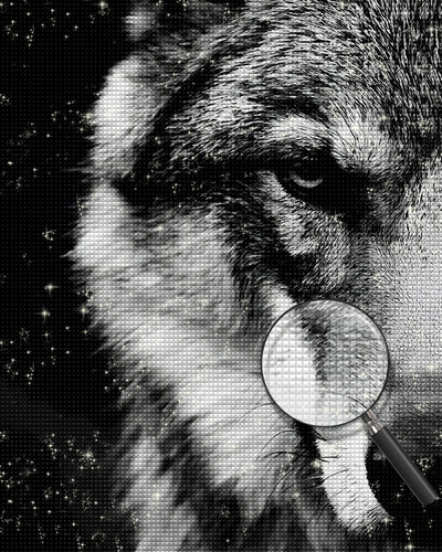 Der verborgene Wolf Diamond Painting