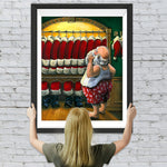 Der Weihnachtsmann wählt seinen Anzug aus Diamond Painting