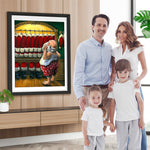 Der Weihnachtsmann wählt seinen Anzug aus Diamond Painting