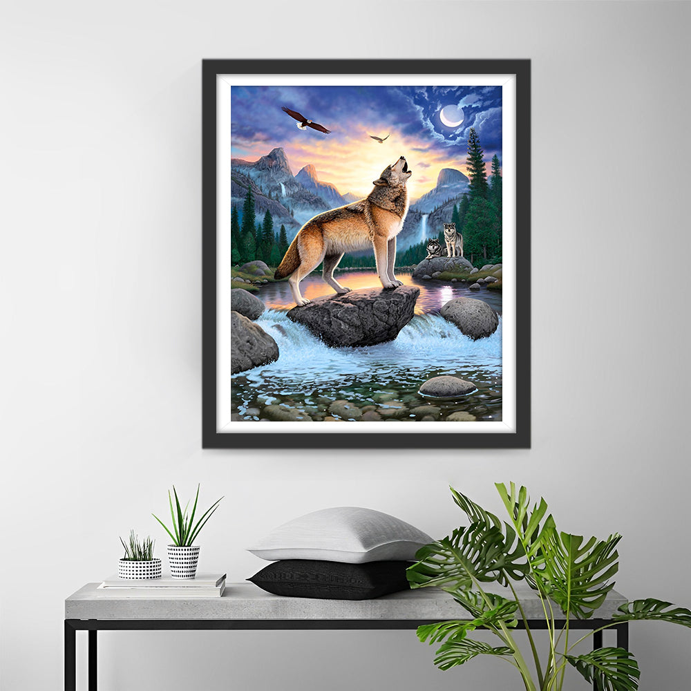 Der Wolf im Tal Diamond Painting