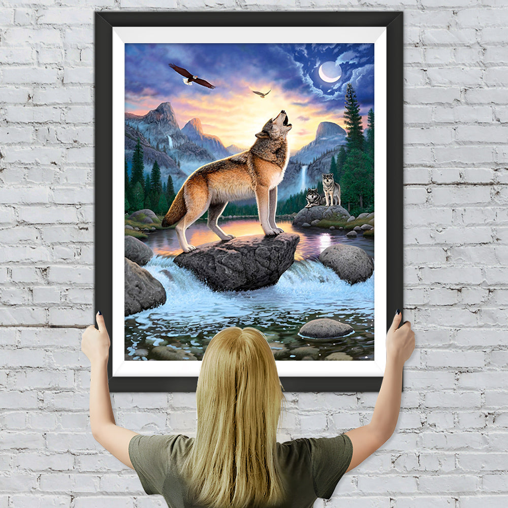 Der Wolf im Tal Diamond Painting