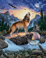 Der Wolf im Tal Diamond Painting