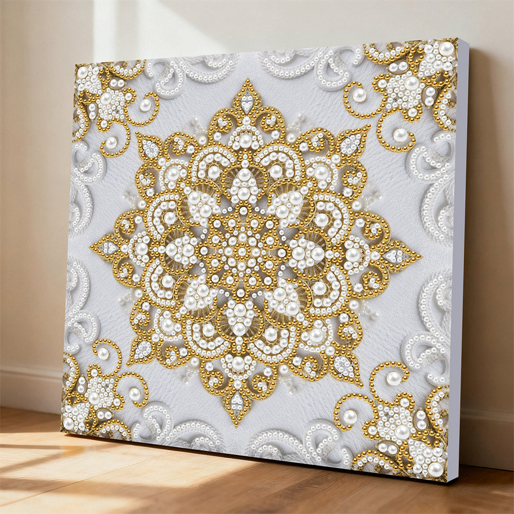 Diamond Painting | Perlenmalerei | Goldenes Mandala