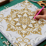 Diamond Painting | Perlenmalerei | Goldenes Mandala