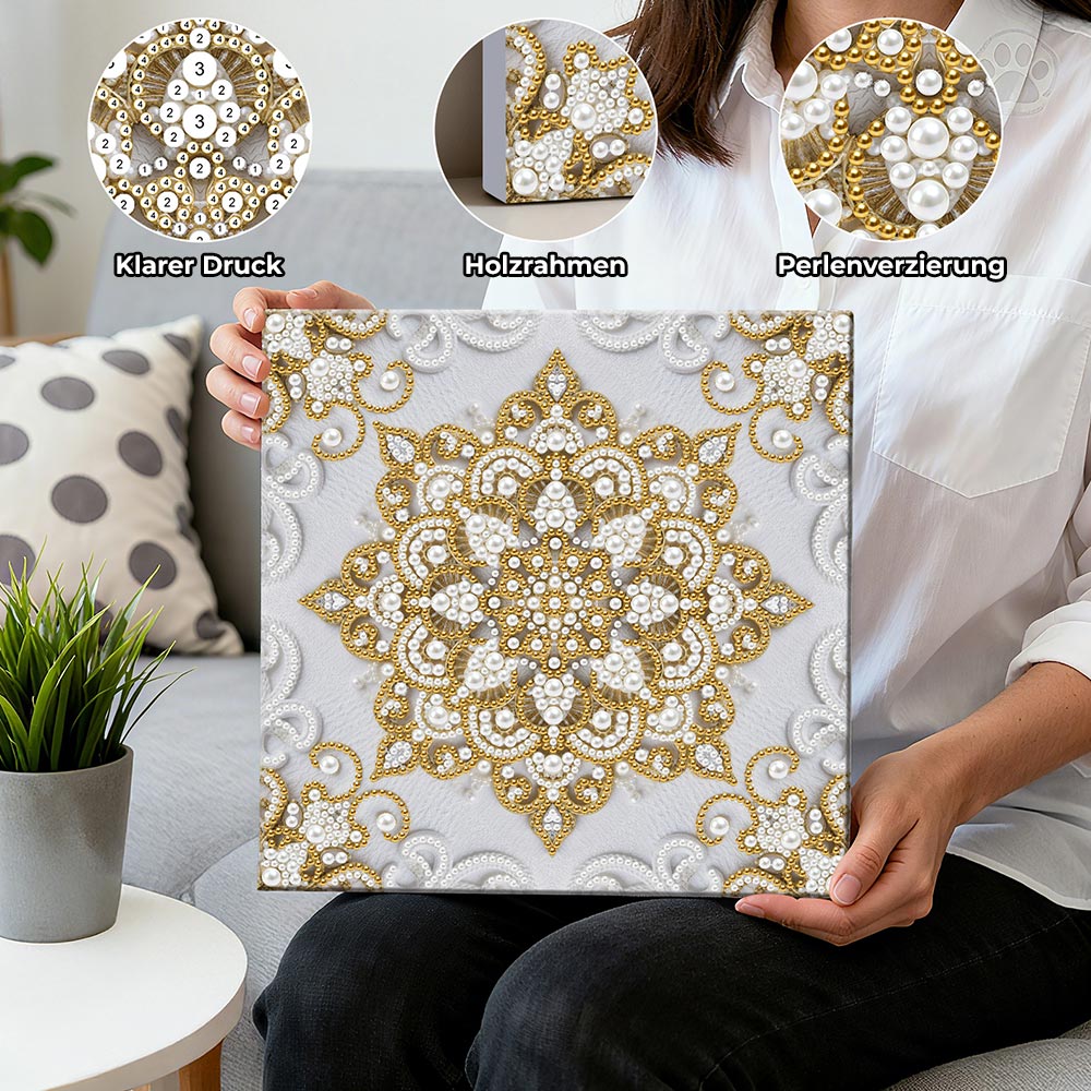 Diamond Painting | Perlenmalerei | Goldenes Mandala
