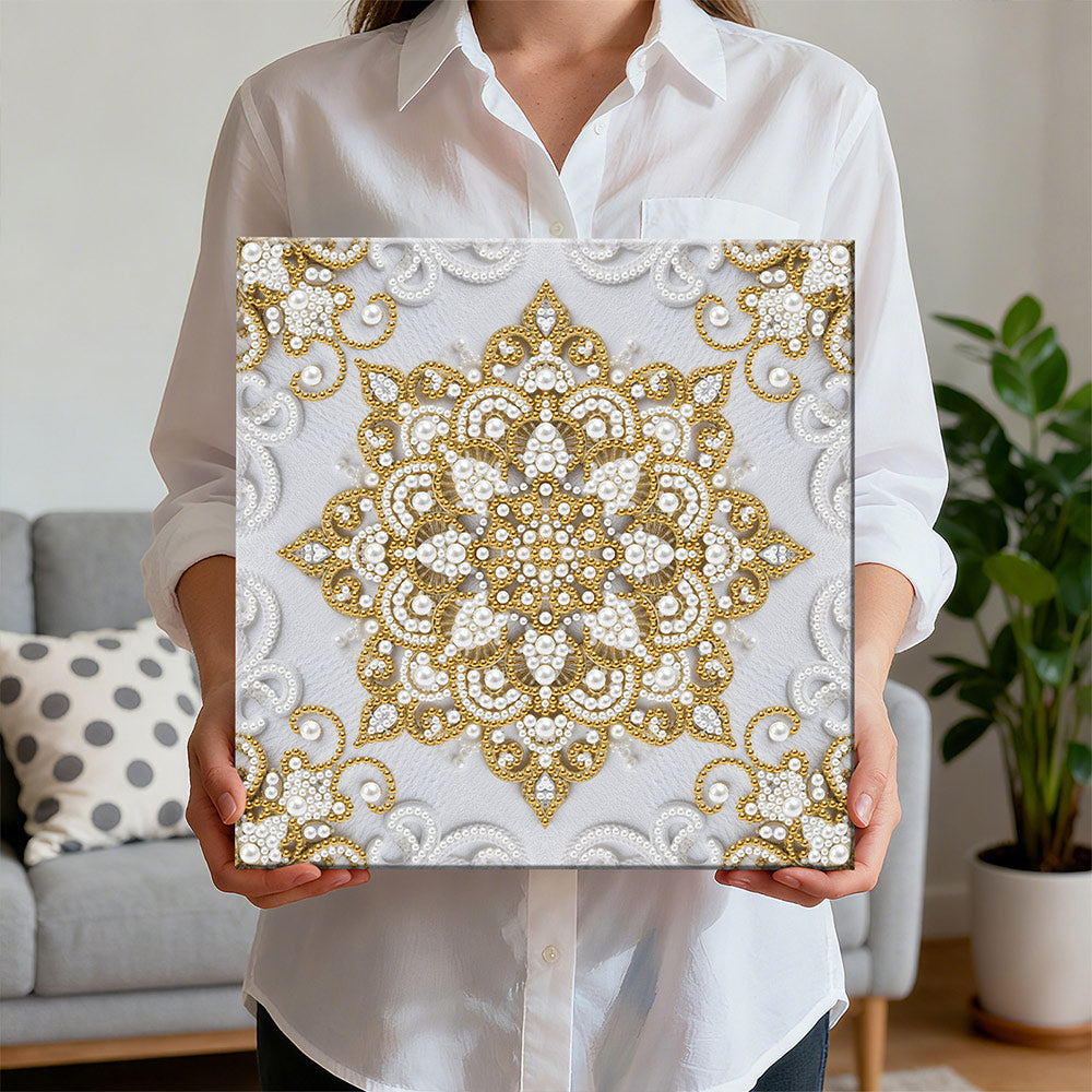 Diamond Painting | Perlenmalerei | Goldenes Mandala