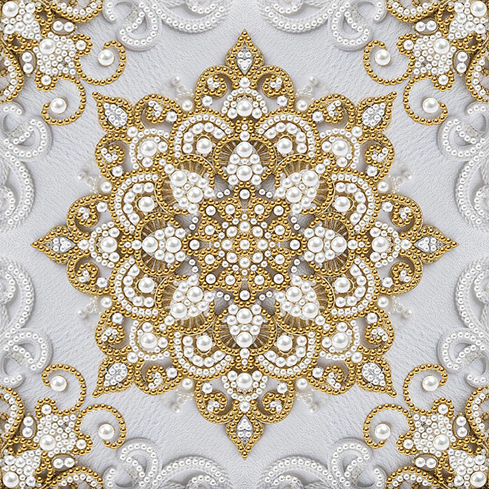 Diamond Painting | Perlenmalerei | Goldenes Mandala