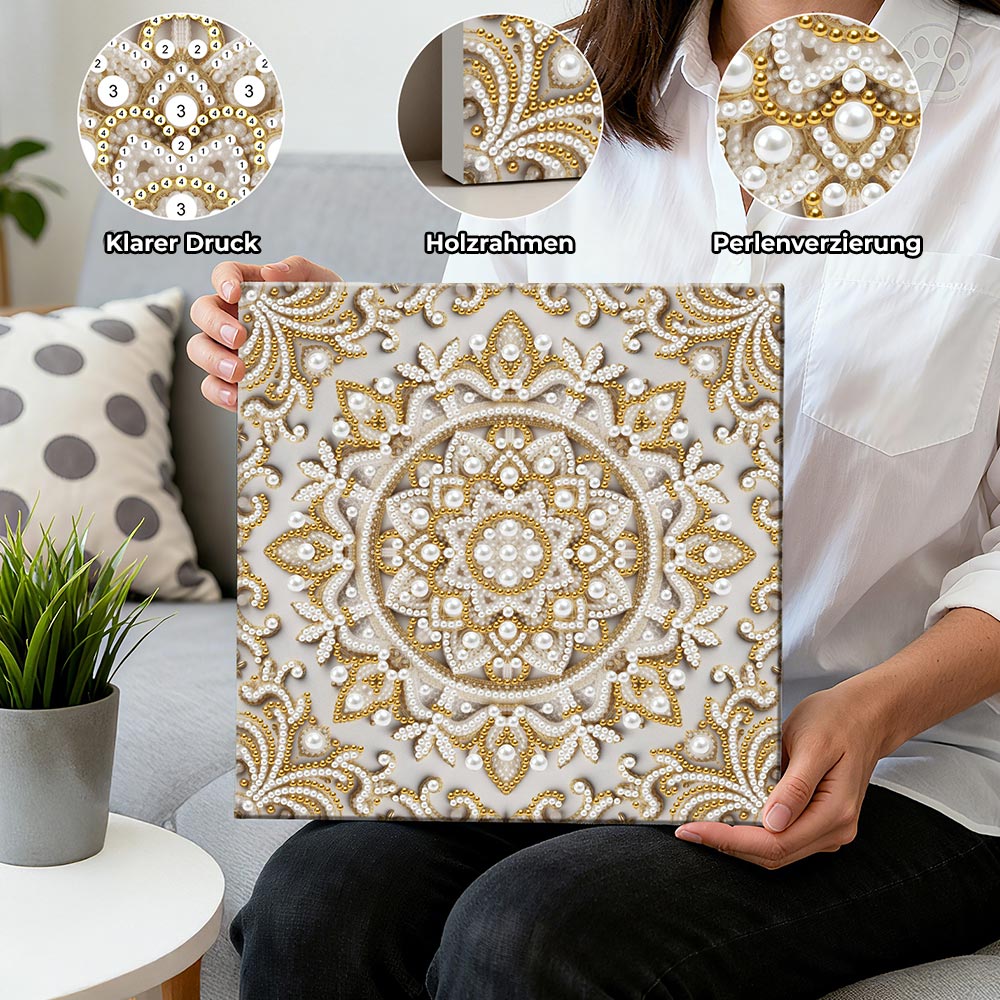 Diamond Painting | Perlenmalerei | Schneeflocken Mandala