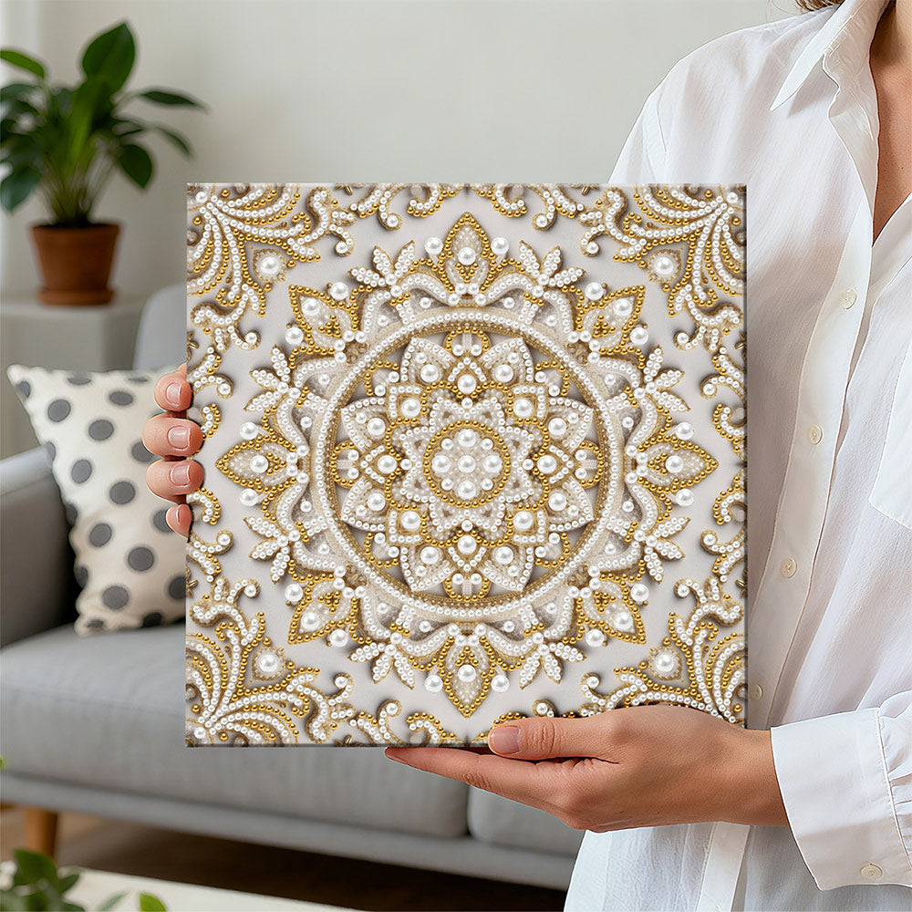 Diamond Painting | Perlenmalerei | Schneeflocken Mandala